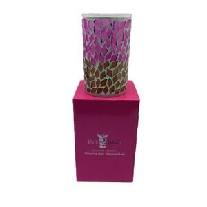 Pink Zebra Sunrise Mosaic Warming Shade for Simmering Light
